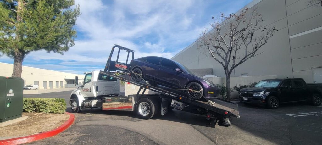 Emergency electric vehicle towing